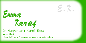 emma karpf business card